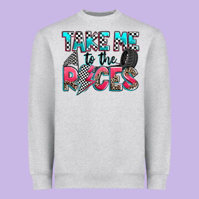 Take Me To The Races Heavyweight Sweatshirt Designed By Zillion Design Studio