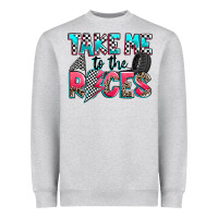 Heather Grey take me to the races Heavyweight Sweatshirt - Zillion Design Studio