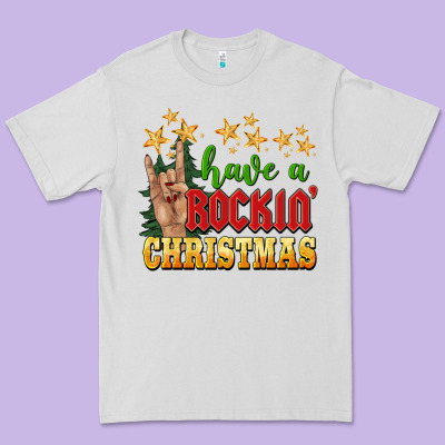 Have A Rockin Christmas Premium Tee Designed By Barkaloodesign