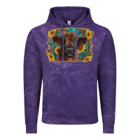 Cloud Purple highland cow calf with western background Vintage Hoodie - RanaPortraitStore