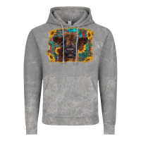 Cloud Rock highland cow calf with western background Vintage Hoodie - RanaPortraitStore