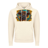 Vintage Artic highland cow calf with western background Vintage Hoodie - RanaPortraitStore
