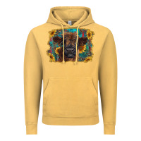 Vintage Mustard highland cow calf with western background Vintage Hoodie - RanaPortraitStore