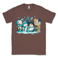 Chestnut winter snowman coffee cups Classic Tee - AdoDesignShop
