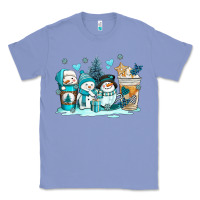 Colony Blue winter snowman coffee cups Classic Tee - AdoDesignShop