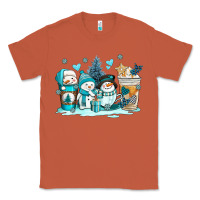 Copper winter snowman coffee cups Classic Tee - AdoDesignShop
