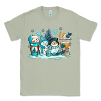 Matcha winter snowman coffee cups Classic Tee - AdoDesignShop