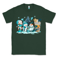 Sports Green winter snowman coffee cups Classic Tee - AdoDesignShop