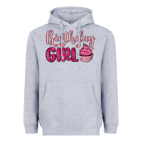 Heather Grey birthday girl cupcake Heavyweight Hoodie - MaliasSmallBusiness
