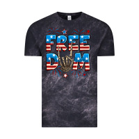 Cloud Black Freedom rock hand Vintage Tee - Neo Western