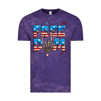 Cloud Purple Freedom rock hand Vintage Tee - Neo Western