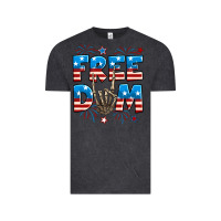 Vintage Black Freedom rock hand Vintage Tee - Neo Western