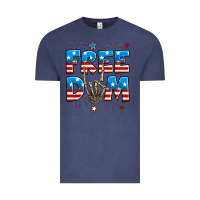 Vintage Denim Freedom rock hand Vintage Tee - Neo Western