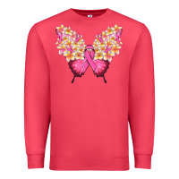 Cardinal Pink ribbon Breast Cancer butterfly Premium Sweatshirt - NancyCooperArtShop