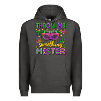 Charcoal Heather throw me something mister Premium Hoodie - LillyAllenDesigns