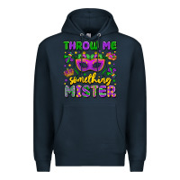 Navy throw me something mister Premium Hoodie - LillyAllenDesigns