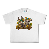 Lunar Rock 2 donkeys with sunflowers Urban Heavy Tee - BarkalooDesign