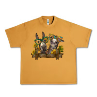 Peanut Butter 2 donkeys with sunflowers Urban Heavy Tee - BarkalooDesign