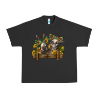 Pigment Black 2 donkeys with sunflowers Urban Heavy Tee - BarkalooDesign
