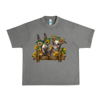 Tornado 2 donkeys with sunflowers Urban Heavy Tee - BarkalooDesign
