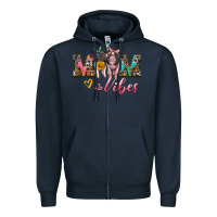 Navy mom vibes baby pigs Zipper Hoodie - Artiststas