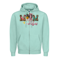 Mom Vibes Baby Pigs Zipper Hoodie | Teevron