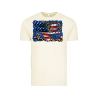 Vintage Arctic Leopard glitter American flag 4th of july Vintage Tee - CowGirlArtShop