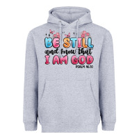 Heather Grey be still and know that i am god psalm 46 10 Heavyweight Hoodie - MaliasSmallBusiness