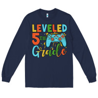Navy leveled 5th grade Long Sleeve Tee - JahusDesignShop