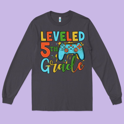 Leveled 5th Grade Long Sleeve Tee Designed By Jahusdesignshop