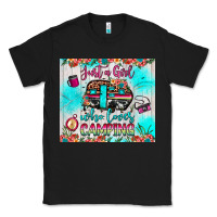 Black just a girl who loves camping Classic Tee - JahusDesignShop