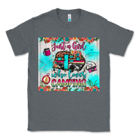 Charcoal Heather just a girl who loves camping Classic Tee - JahusDesignShop