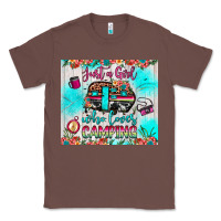 Chestnut just a girl who loves camping Classic Tee - JahusDesignShop