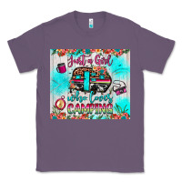 Lavender just a girl who loves camping Classic Tee - JahusDesignShop