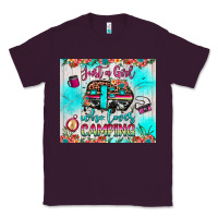 Plum just a girl who loves camping Classic Tee - JahusDesignShop