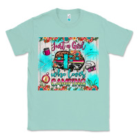 Seafoam just a girl who loves camping Classic Tee - JahusDesignShop