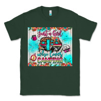 Sports Green just a girl who loves camping Classic Tee - JahusDesignShop