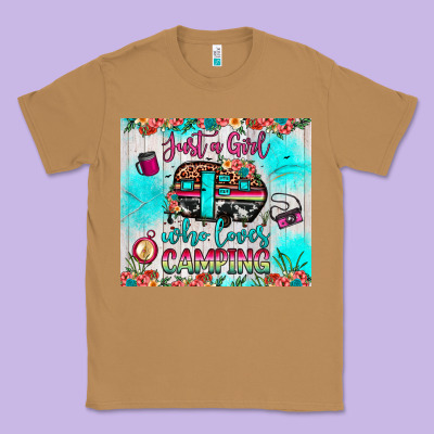 Just A Girl Who Loves Camping Classic Tee Designed By Jahusdesignshop
