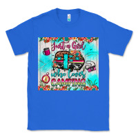 True Royal just a girl who loves camping Classic Tee - JahusDesignShop