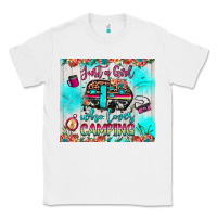 White just a girl who loves camping Classic Tee - JahusDesignShop