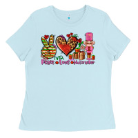 Baby Blue peace love nutcraker Ladies Tee - AdoDesignShop