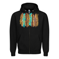 Black western brushstrokes Zipper Hoodie - AdoDesignShop