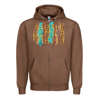 Chestnut western brushstrokes Zipper Hoodie - AdoDesignShop