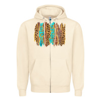 Sandshell western brushstrokes Zipper Hoodie - AdoDesignShop