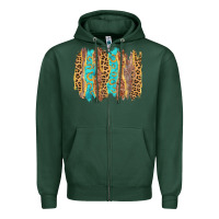 Sports Green western brushstrokes Zipper Hoodie - AdoDesignShop