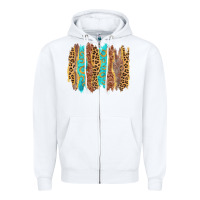 White western brushstrokes Zipper Hoodie - AdoDesignShop