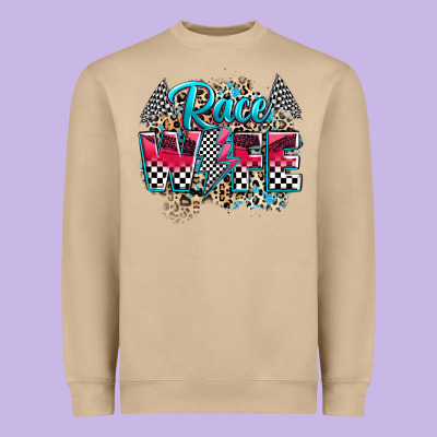 Race Wife Heavyweight Sweatshirt Designed By Zillion Design Studio