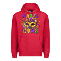 Cardinal mardi gras mask Premium Hoodie - LillyAllenDesigns