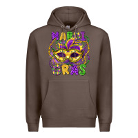 Coffee mardi gras mask Premium Hoodie - LillyAllenDesigns