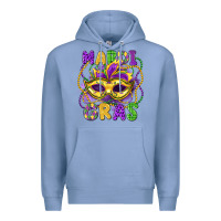 Colony Blue mardi gras mask Premium Hoodie - LillyAllenDesigns